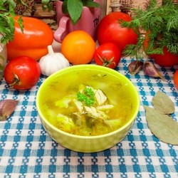 Рыбный суп из хребтов лосося 