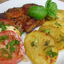 Gegrillte Basilikumkartoffeln