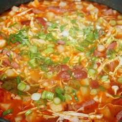 Супчик похлебочка с дайконом и колбасками