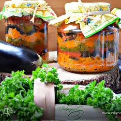 Баклажаны в медовом маринаде "Осенний калейдоскоп"