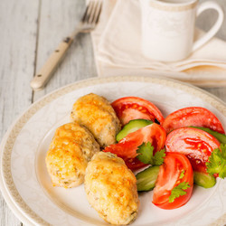 Куриные котлеты с плавленным сыром