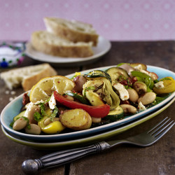 Antipasti-Salat aus dem Ofen