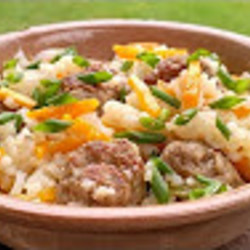 Рис с фрикадельками