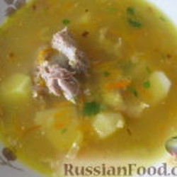 Гороховый суп со свиными ребрышками