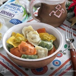 Пельмени разноцветные