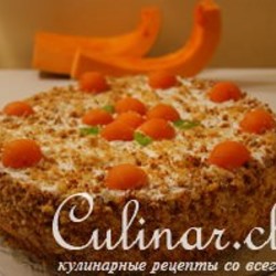 Шифоновый бисквит из тыквы + Торт