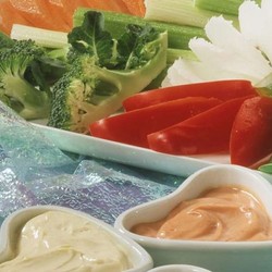 Gemüse mit Dips