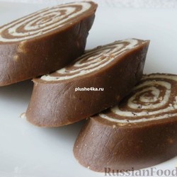 Кокосовый рулет "Баунти" без выпечки