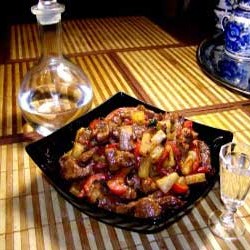 Запеченая свинина с ананасами