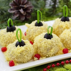 Закуска «Елочные шарики»