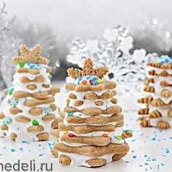 Новогоднее печенье «Ёлочки»