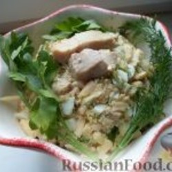 Салат из печени трески с сыром