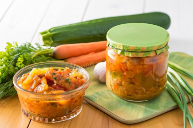 Кабачки с луком и морковью на зиму