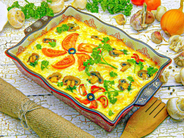 Куриное мясо по французски из курицы с грибами в духовке