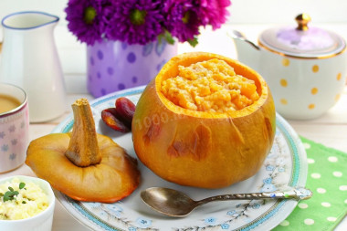 Пшенная каша в тыкве