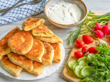 Пирожки на простокваше жареные