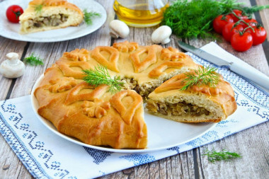 Постный капустный пирог с капустой