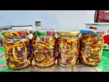 Закуска из баклажан с луком НА ЗИМУ
