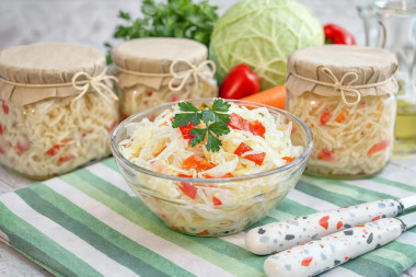 Салат осенний на зиму с капустой