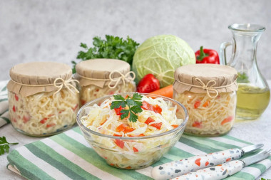 Салат осенний на зиму с капустой