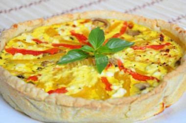 Французский пирог киш с запеченными овощами