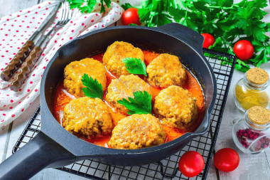 Ёжики из куриного фарша с рисом