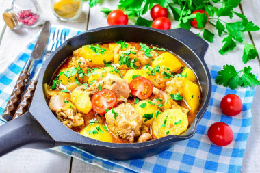 Чахохбили из курицы с картошкой