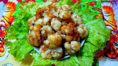 Цветная капуста, жареная в панировке
