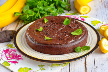 ПП брауни с бананом и какао в духовке