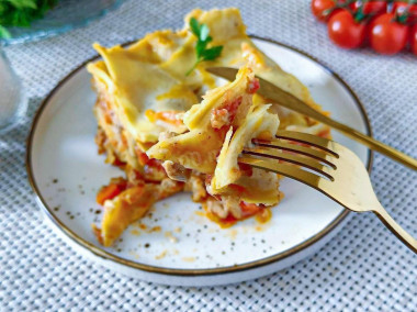 Лазанья в мультиварке с фаршем