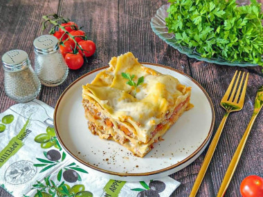 Лазанья в мультиварке с фаршем