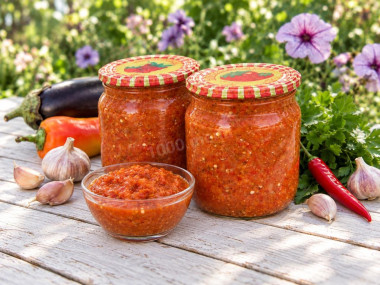 Аджика с баклажанами на зиму