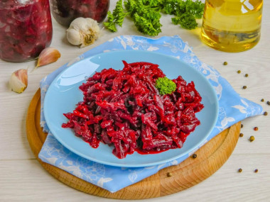 Салат из свеклы на зиму в банках заготовка
