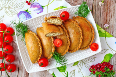 Пирожки из ржаной муки без дрожжей в духовке