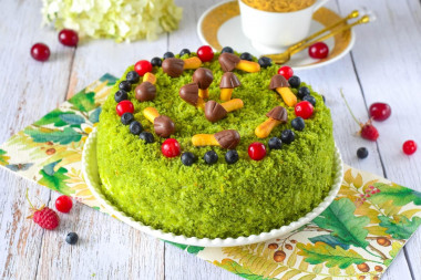 Зеленый торт