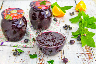 Варенье из смородины и крыжовника с апельсином на зиму