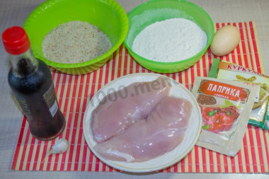 Рецепт - Наггетсы из филе курицы во фритюре - Шаг 1 - Готовим необходимые ингредиенты