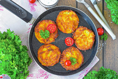 Хашбраун картофельный на сковороде