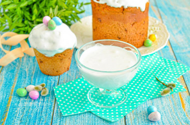 Сахарная глазурь с желатином для кулича не липнет