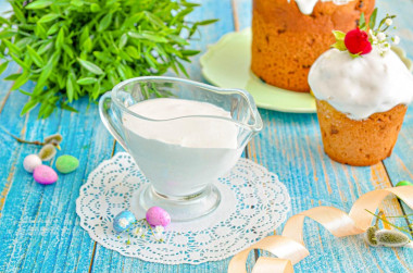 Сахарная глазурь с желатином для кулича не липнет