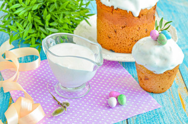 Сахарная глазурь с желатином для кулича не липнет