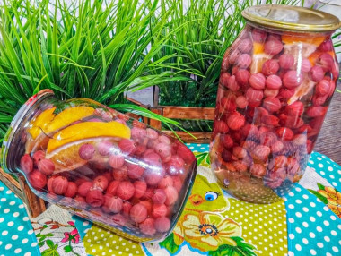 Компот из крыжовника с апельсином