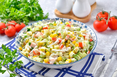 Салат с кукурузой без яиц