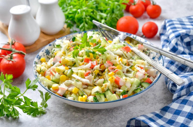 Салат с кукурузой без яиц