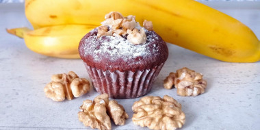 Маффины банановые с какао