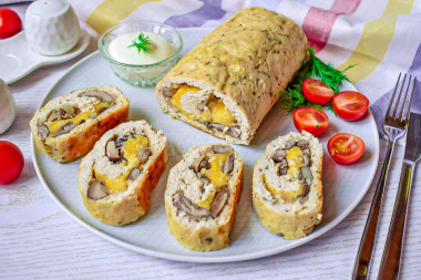 Рулет из фарша куриного в духовке