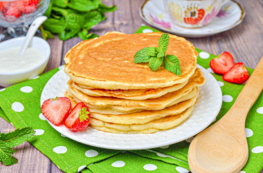 Блины толстые пышные на дрожжах