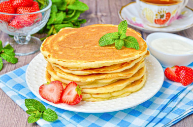 Блины толстые пышные на дрожжах