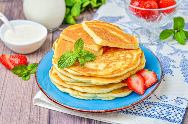 Блины толстые пышные на дрожжах