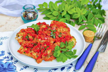 Рыба под маринадом из моркови и лука